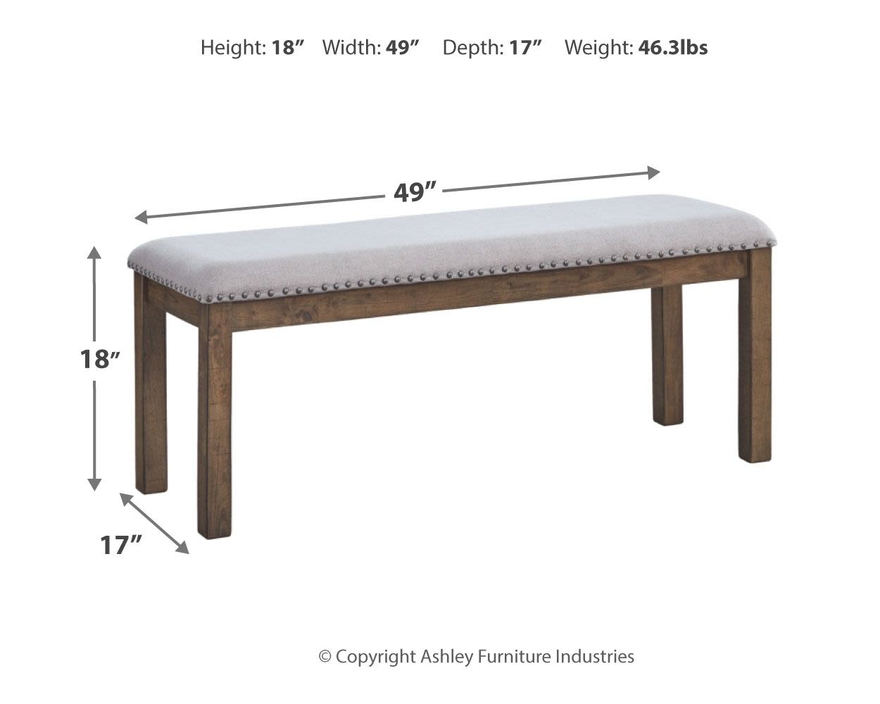 Moriville – Beige – Upholstered Bench D631-00