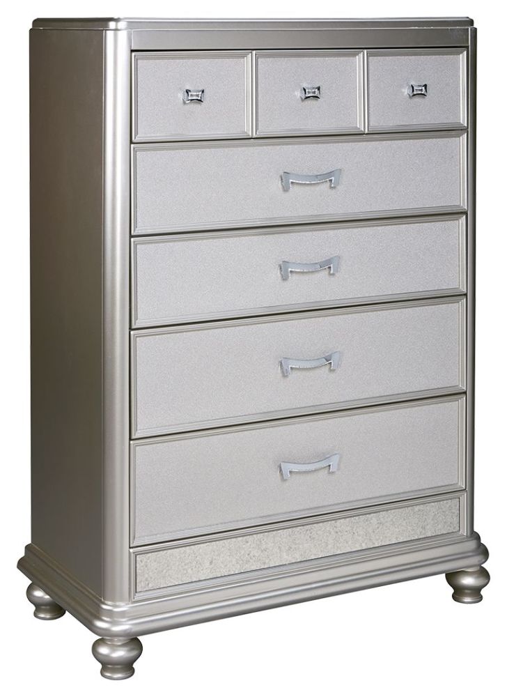 Coralayne – Silver – Five Drawer Chest B650-46