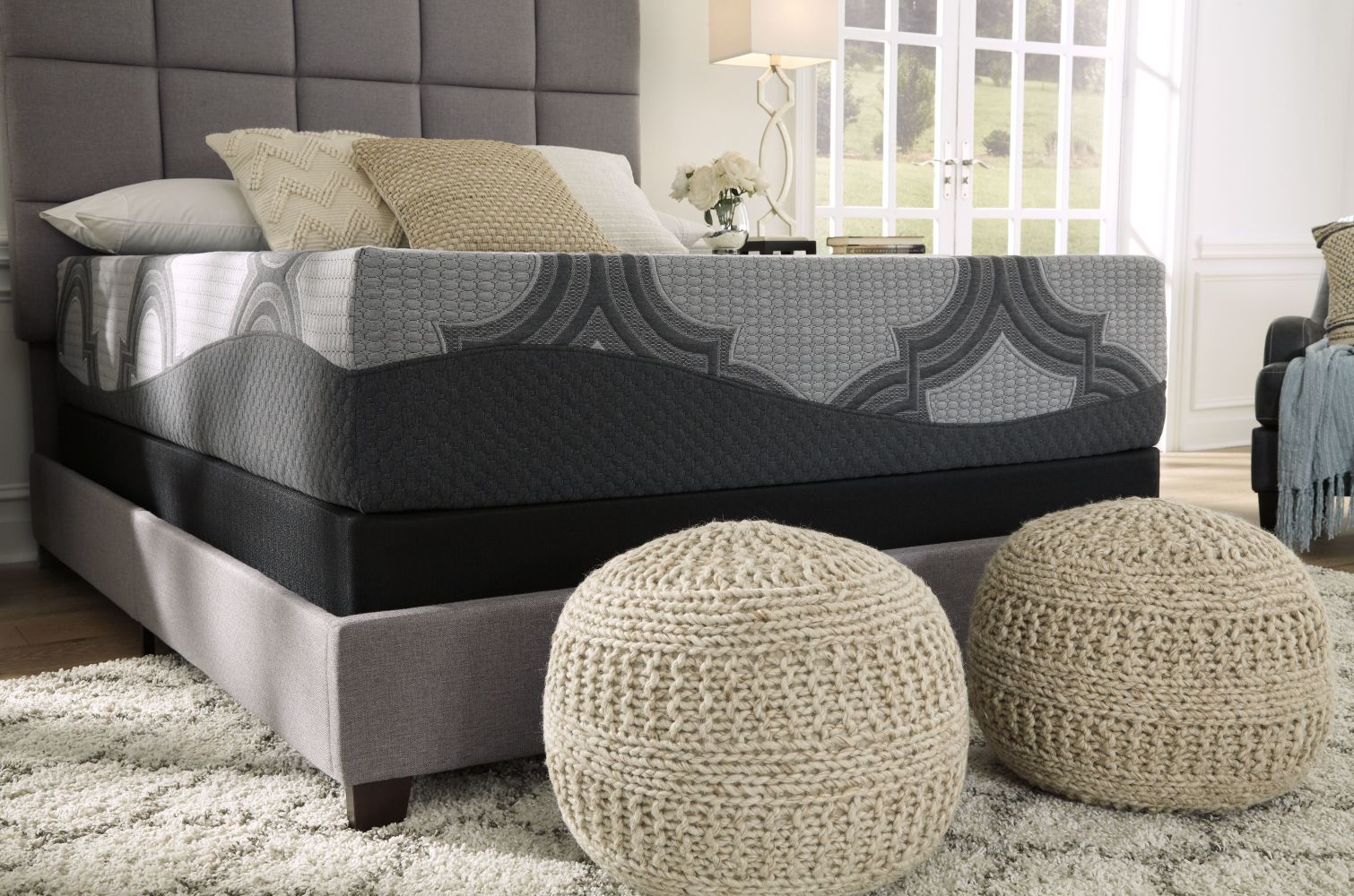 1100 Series - Gray - Queen Mattress M52631 Furniture | Country Carpet ...