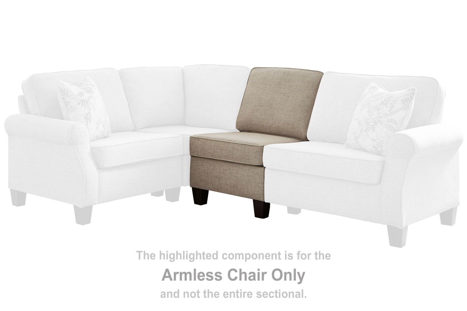 Alessio – Sesame – Armless Chair 8240446
