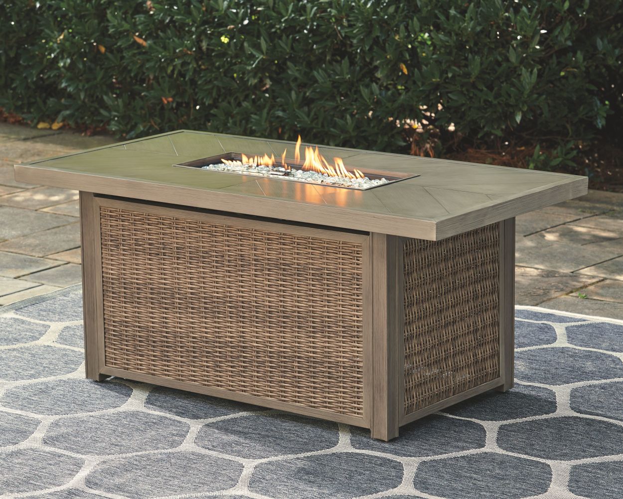 Beachcroft – Beige – Rectangular Fire Pit Table P791-773