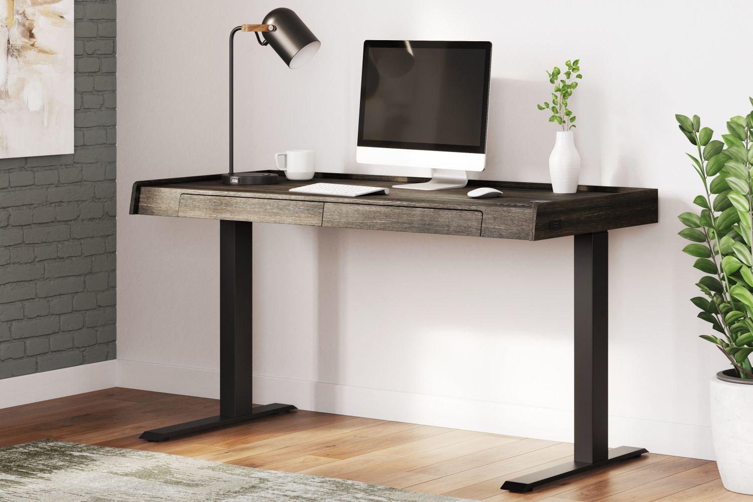 Zendex - Dark Brown - Adjustable Height Desk H304-29 Furniture