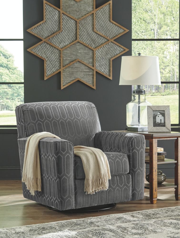 Zarina – Graphite – Swivel Accent Chair 9770442