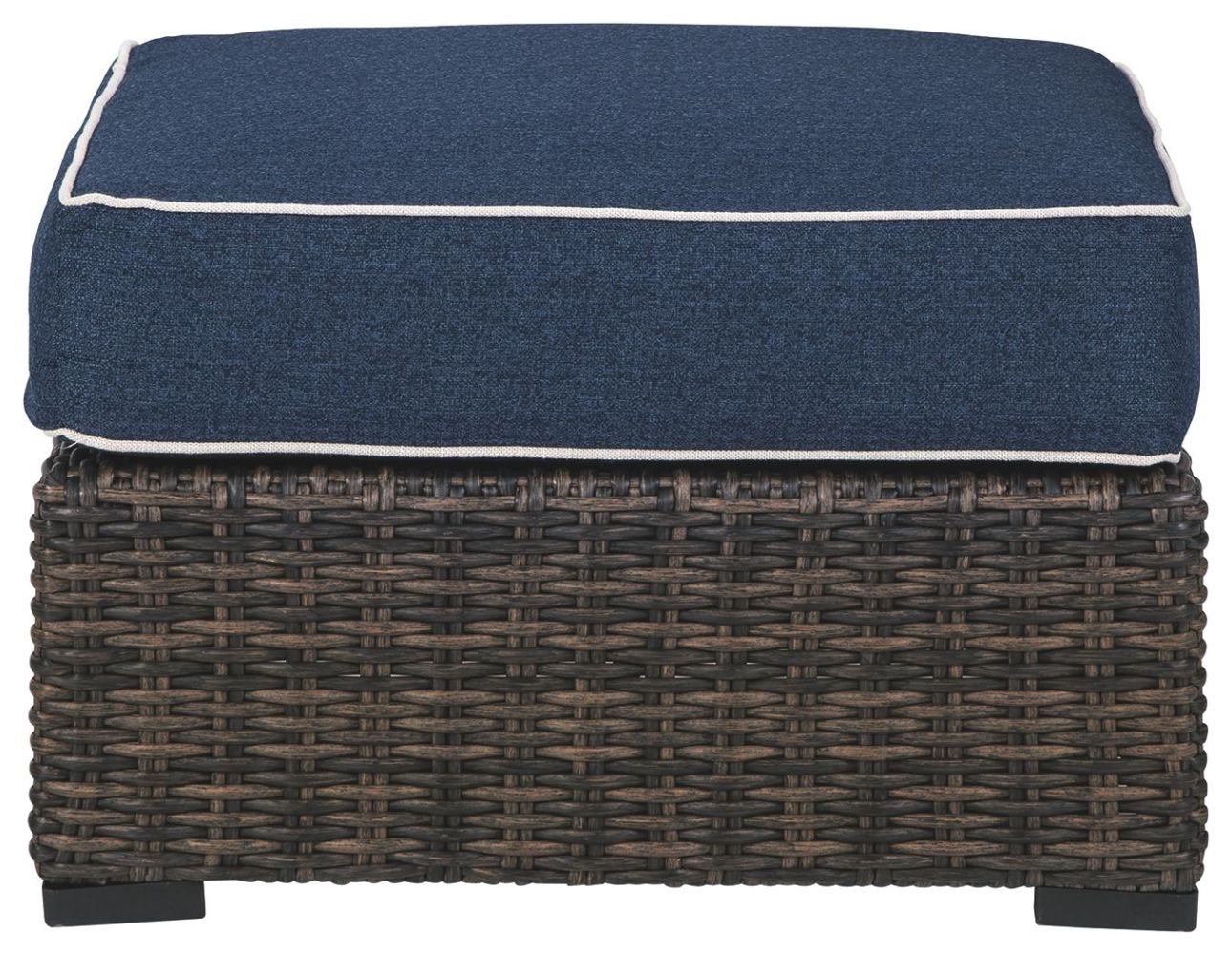 Grasson – Brown / Blue – Ottoman With Cushion P783-814