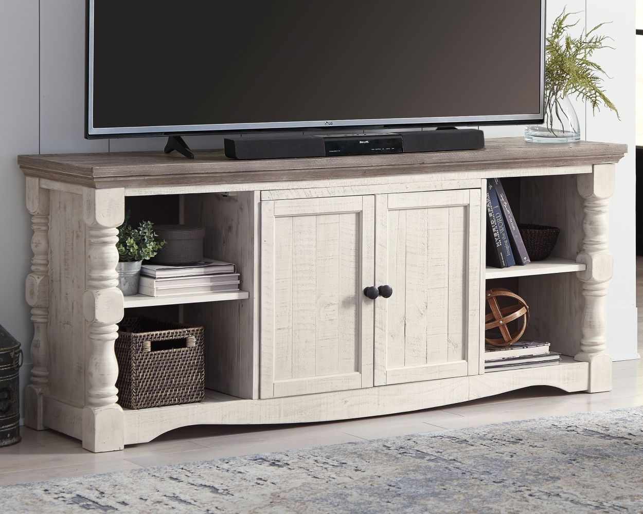 Havalance – Brown / Beige – Extra Large TV Stand – 2 Doors W814-30