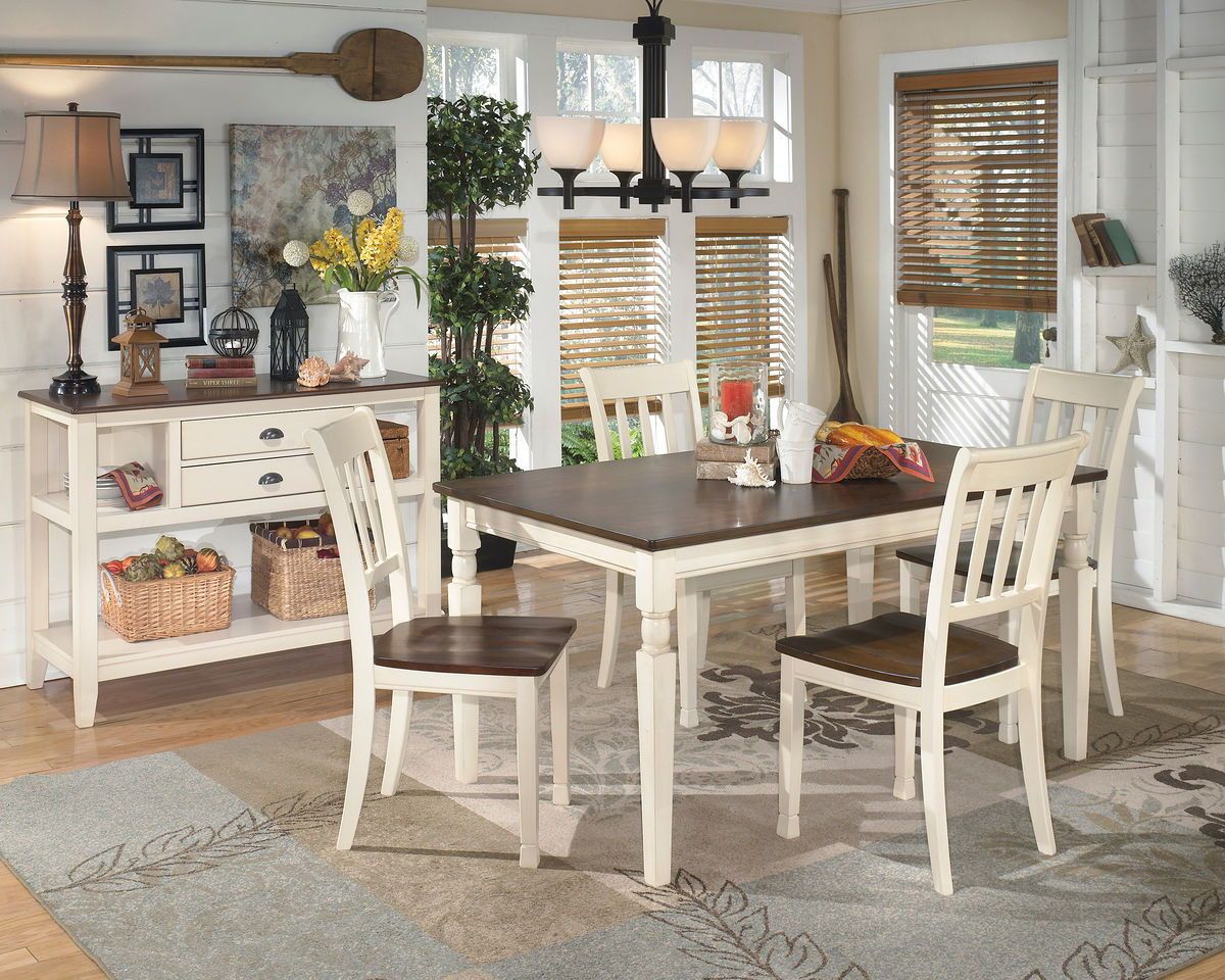 Whitesburg – White – 5 Pc. – Dining Room Table, 4 Side Chairs D583/25/02(4)