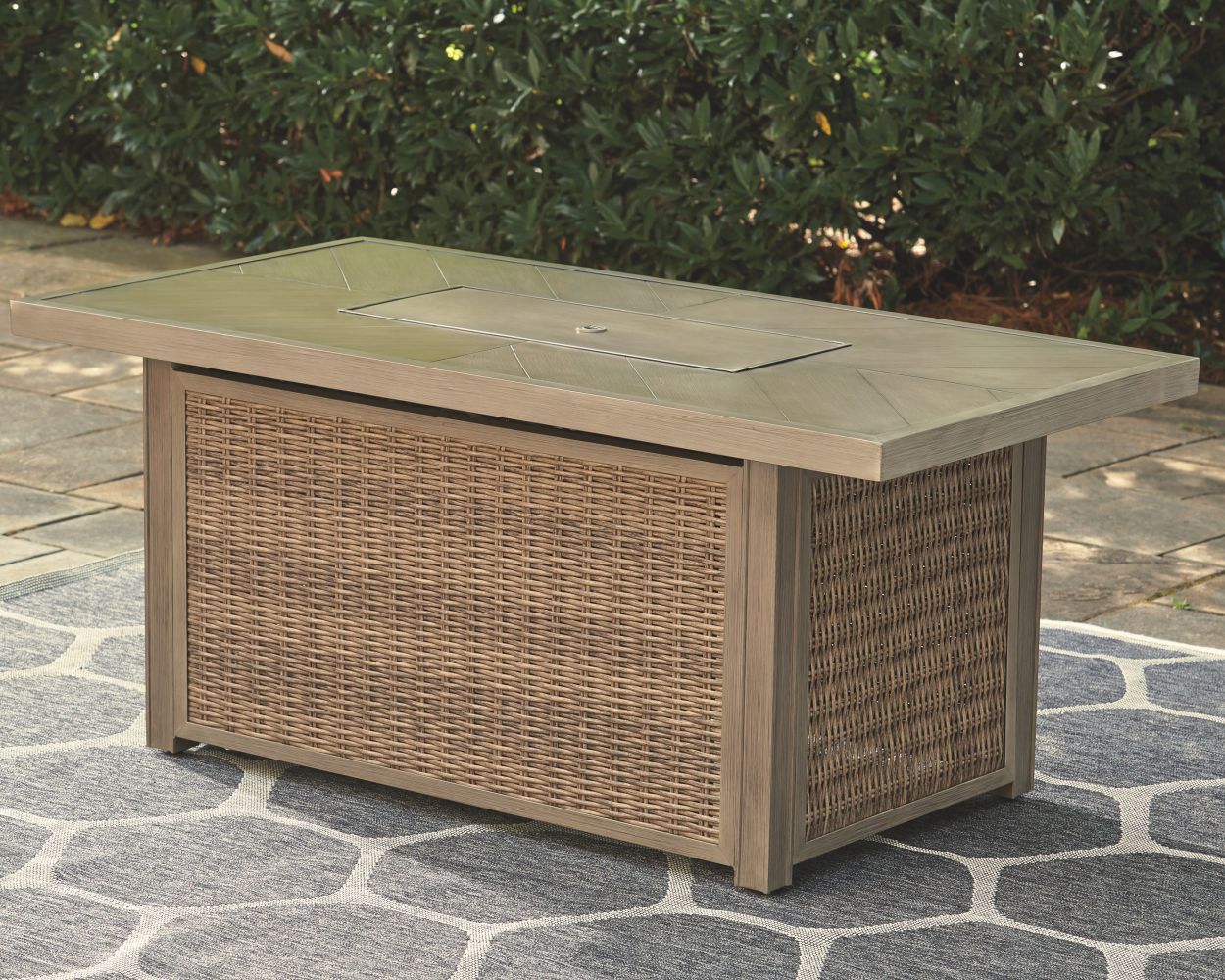 Beachcroft – Beige – Rectangular Fire Pit Table P791-773