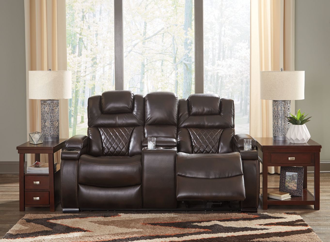 Warnerton – Chocolate – Pwr Rec Loveseat/Con/Adj Hdrst 7540718