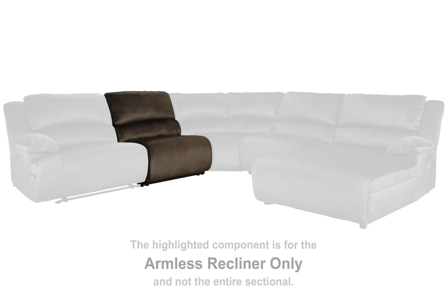 Clonmel – Chocolate – Armless Recliner 3650419