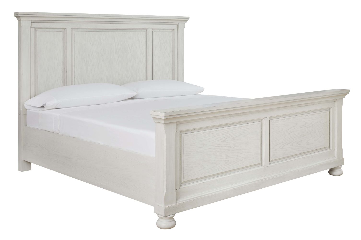 Robbinsdale – Antique White – King Panel Bed B742/58/56/97
