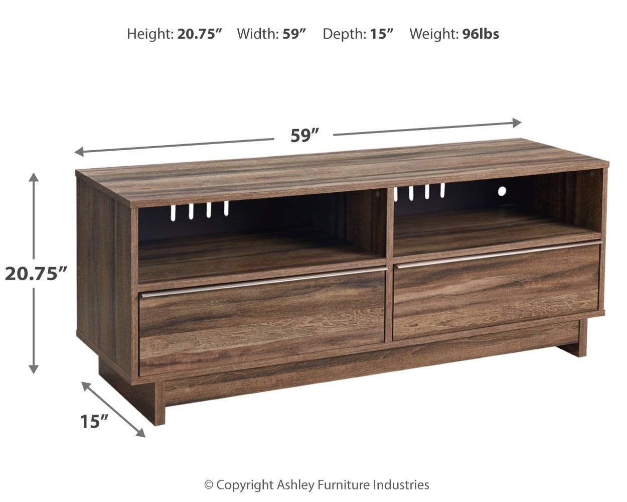 Shallifer – Brown – Medium TV Stand EW1104-268