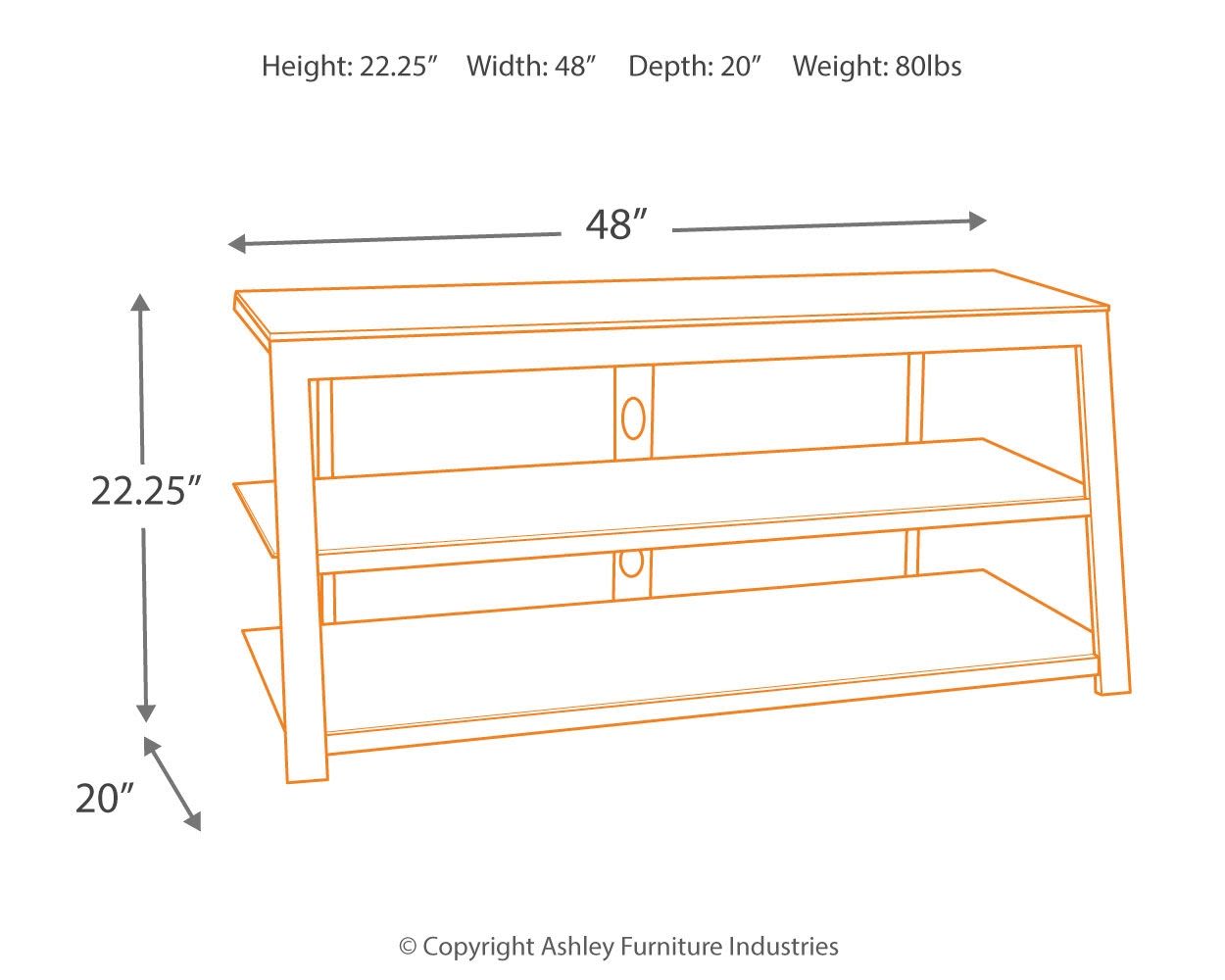 Rollynx – Black – TV Stand W326-10