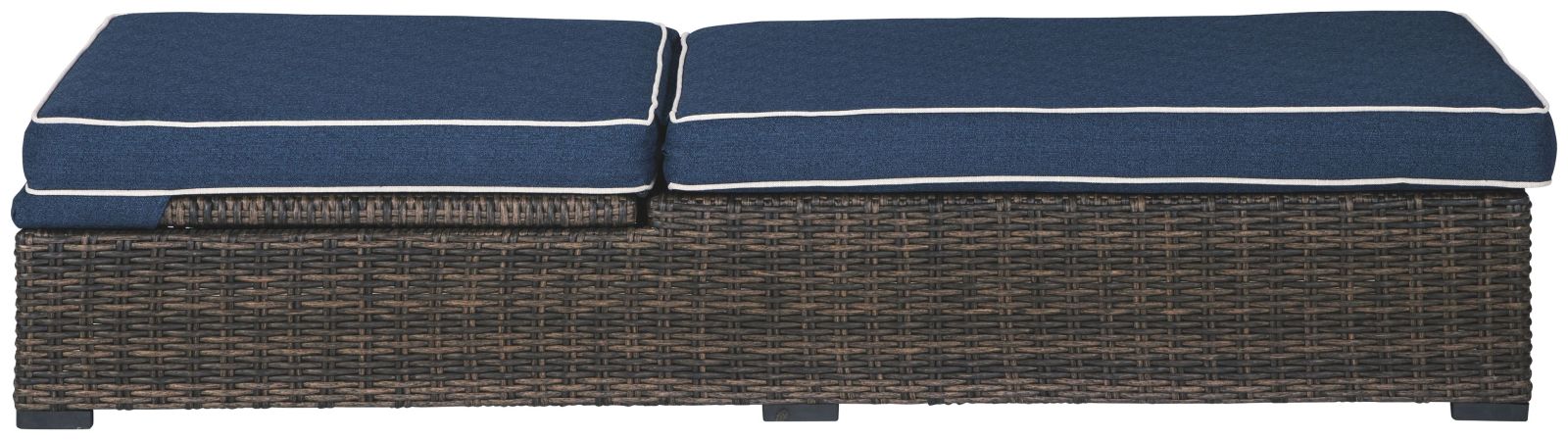 Grasson – Brown / Blue – Chaise Lounge With Cushion P783-815