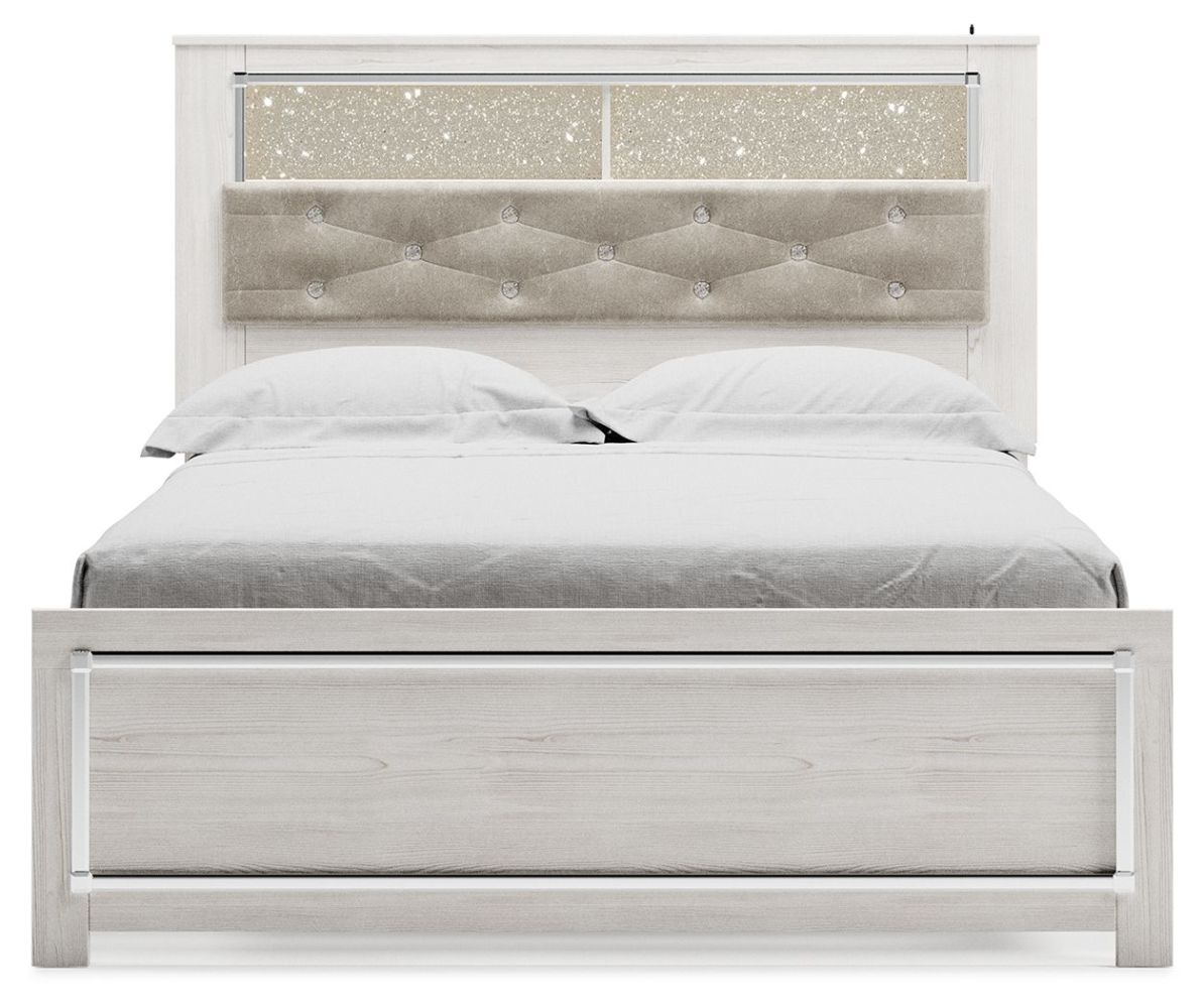 Altyra – White – 7 Pc. – Dresser, Mirror, Queen Panel Bookcase Bed, 2 Nightstands B2640/31/36/65/54/96/92(2)