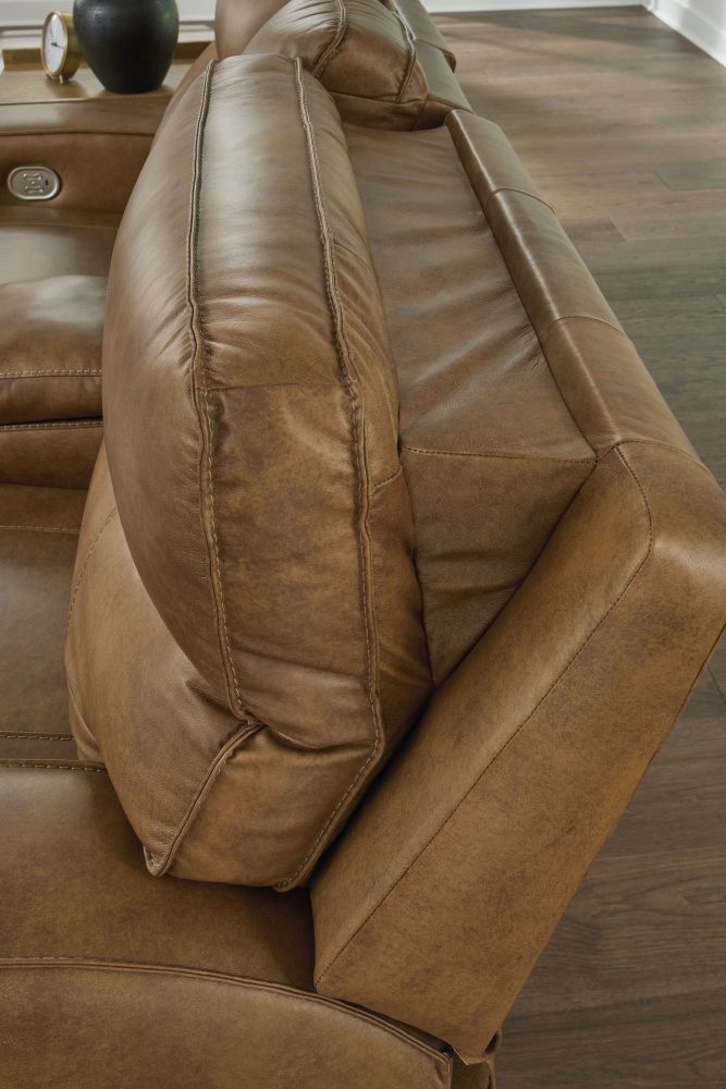 Game Plan – Light Brown – Pwr Rec Loveseat/Con/Adj Hdrst U1520618