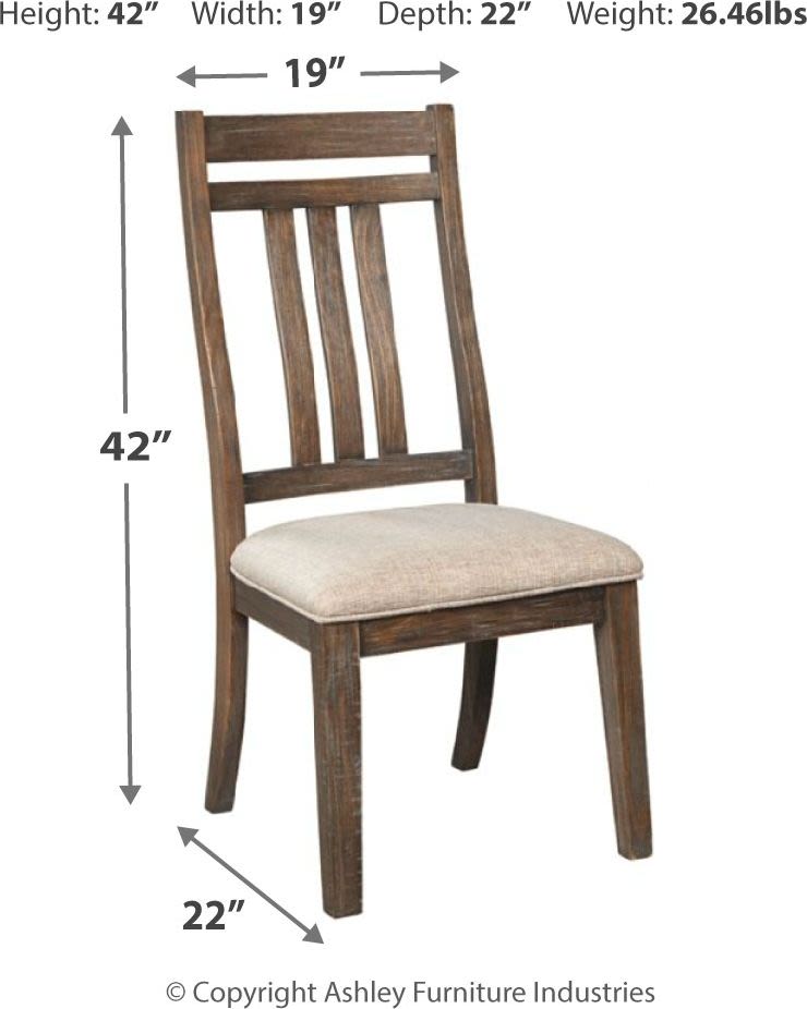 Wyndahl – Dark Brown – 8 Pc. – Extension Table, 4 Slatback Side Chairs, 2 Side Chairs D813/55T/55B/01(4)/02(2)