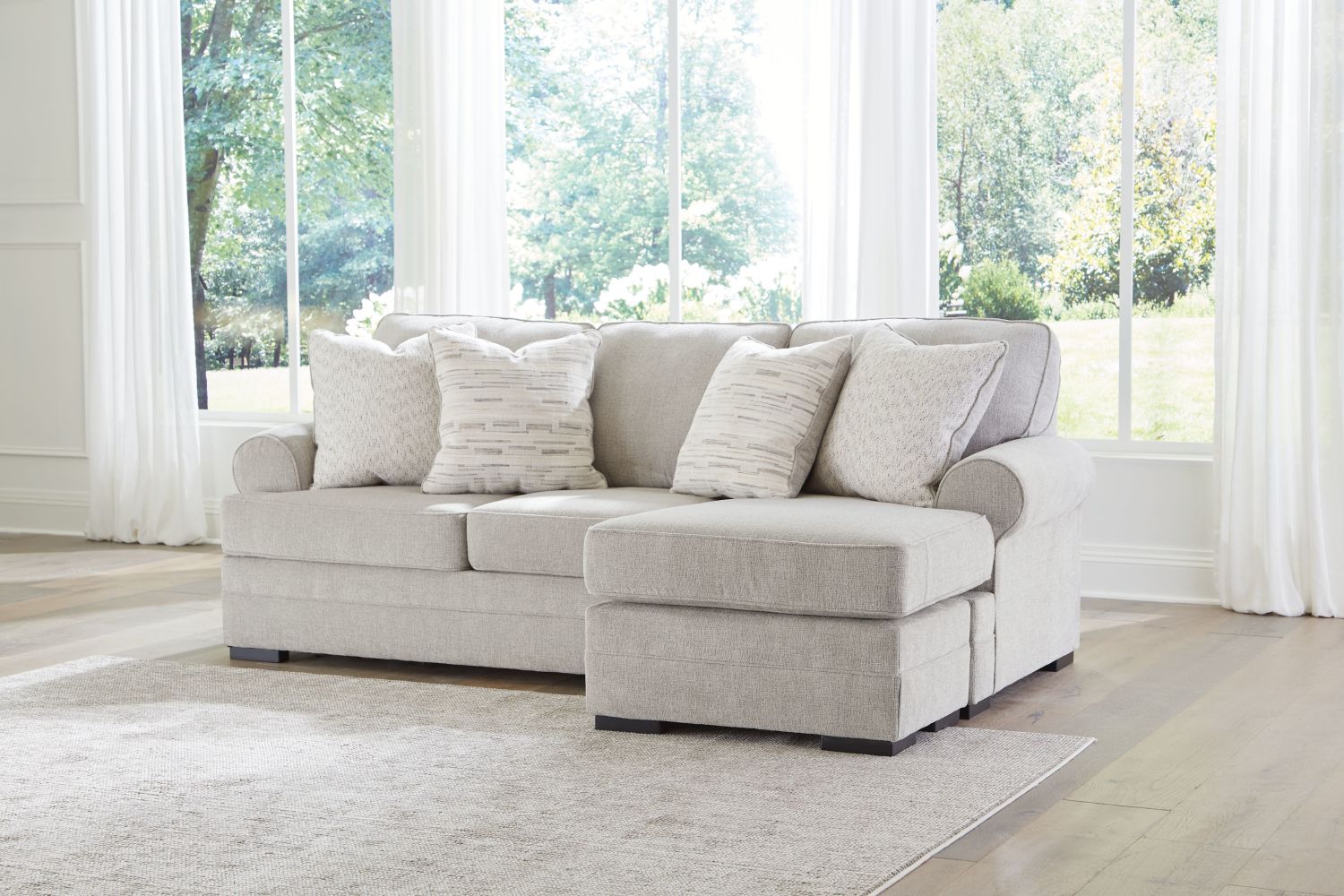 Eastonbridge – Shadow – 3 Pc. – Sofa Chaise, Chair And A Half, Ottoman 56603/18/23/14