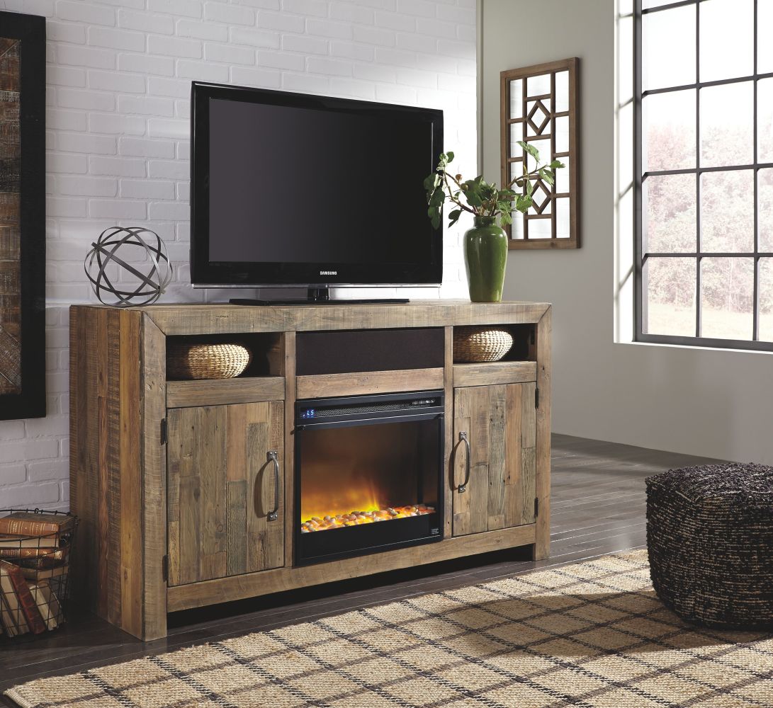 Sommerford – Brown – LG TV Stand W/Fireplace Option W775-48