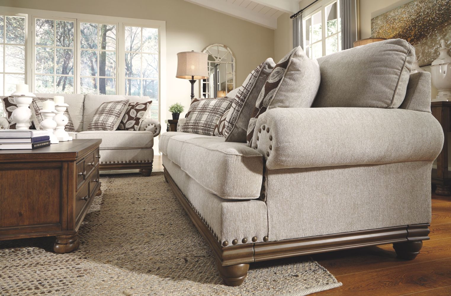 Harleson – Wheat – 4 Pc. – Sofa, Loveseat, Chair And Half, Ottoman 15104/38/35/23/14