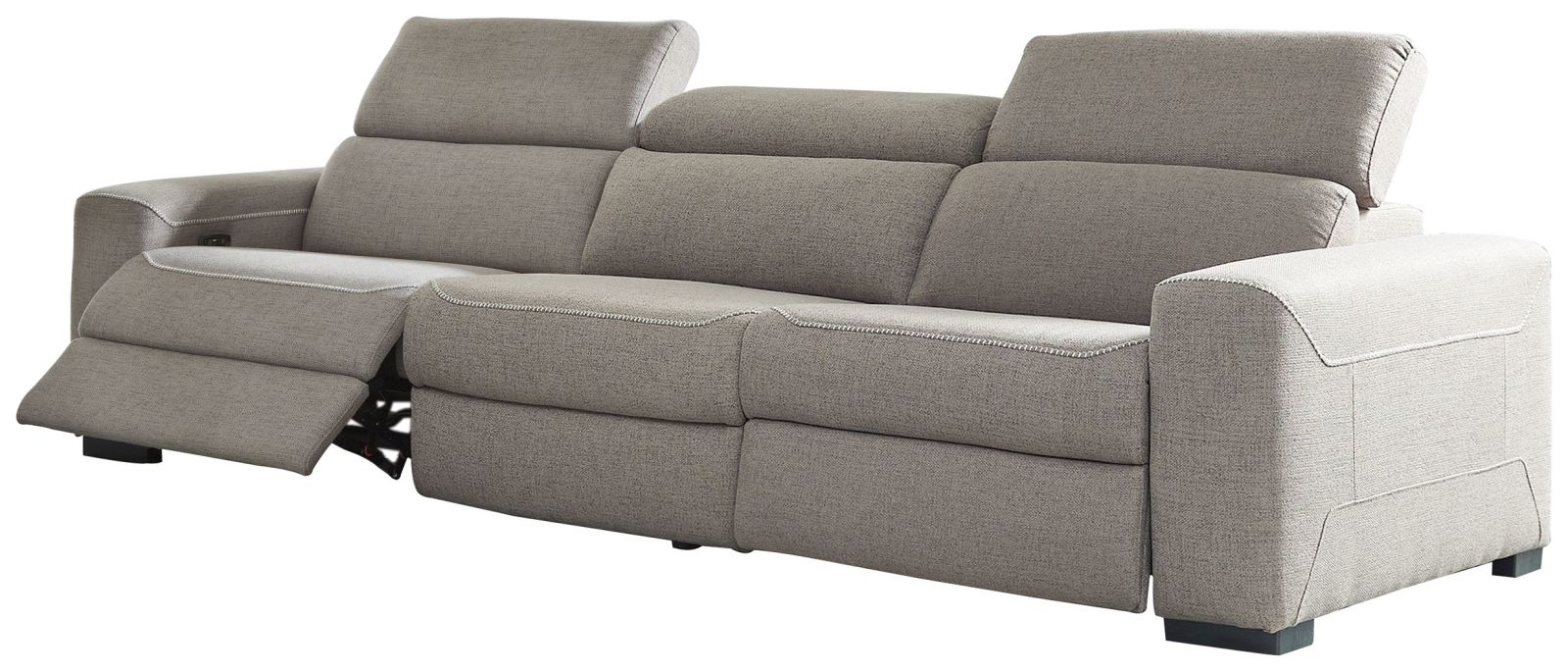 Mabton – Gray – Power Reclining Sofa 3 Pc Sectional 77005/58/46/62