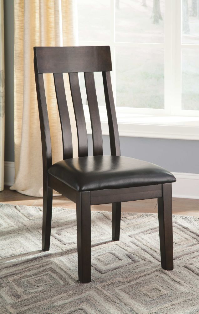 Haddigan – Dark Brown – Dining Uph Side Chair (Set of 2) D596-01