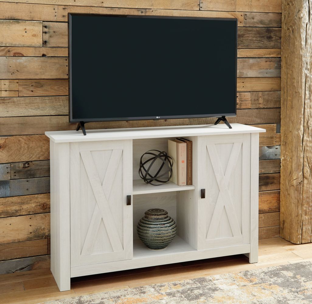 Turnley – Distressed White – Accent Cabinet A4000326