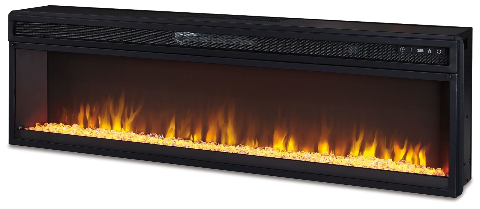 Entertainment – Black – Wide Fireplace Insert W100-22