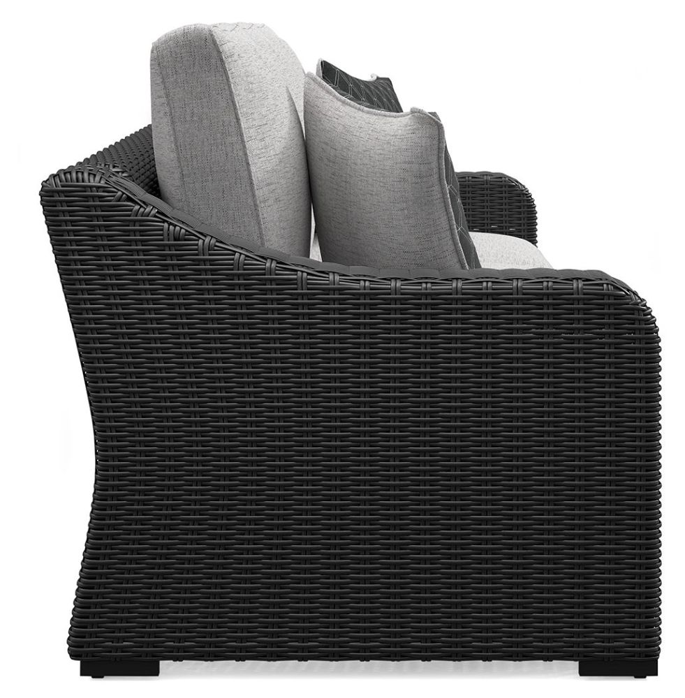 Beachcroft – Black / Light Gray – Sofa With Cushion P792-838