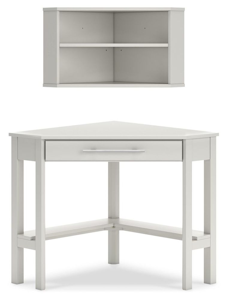 Grannen – White – Corner Desk, Bookcase H207/22/22H