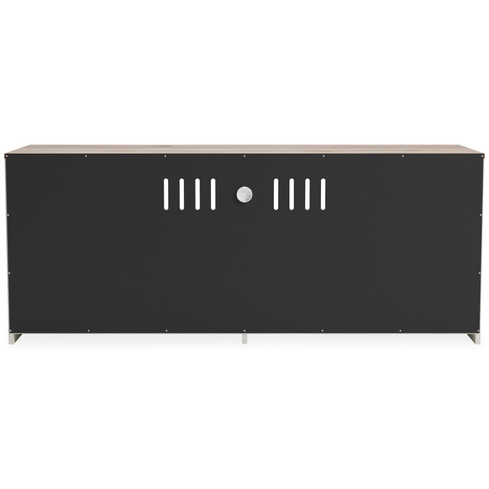 Vaibryn – White / Brown – LG TV Stand W/Fireplace Option EW1428-168