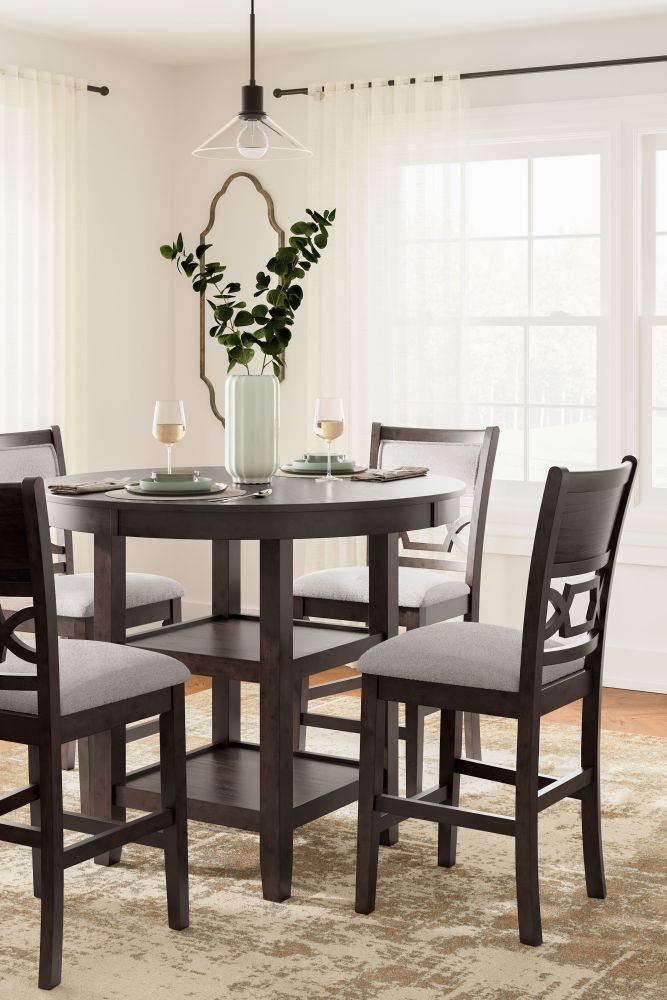 Langwest – Brown – Dining Room Counter Table Set (Set of 5) D422-223