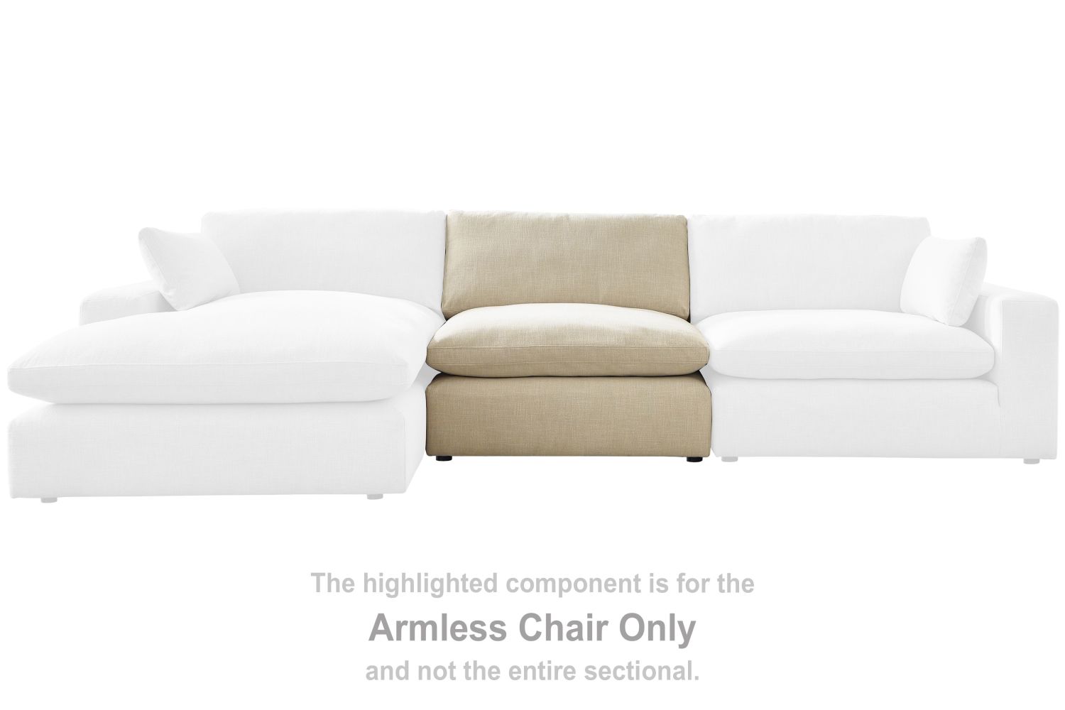 Elyza – Linen – Armless Chair 1000646