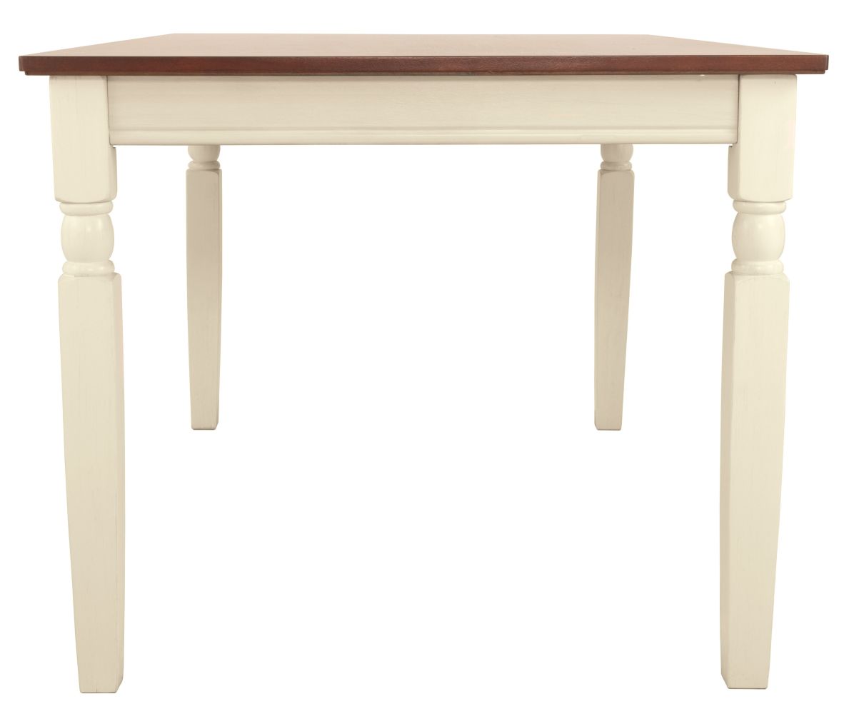 Whitesburg – Brown / Cottage White – Rectangular Dining Room Table D583-25