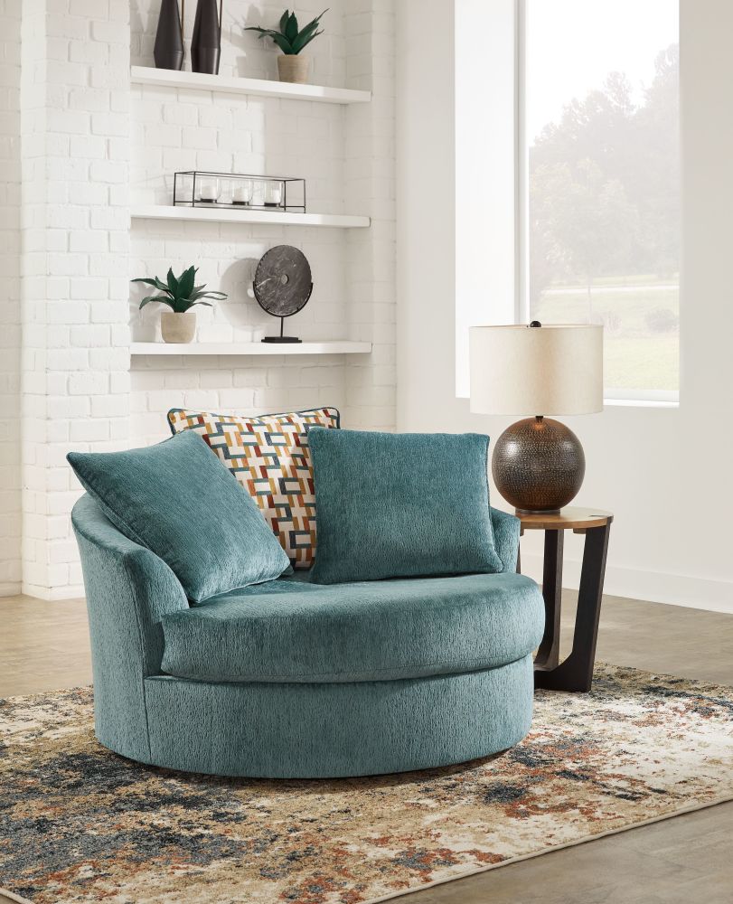 Laylabrook – Teal – Oversized Swivel Accent Chair 9220621
