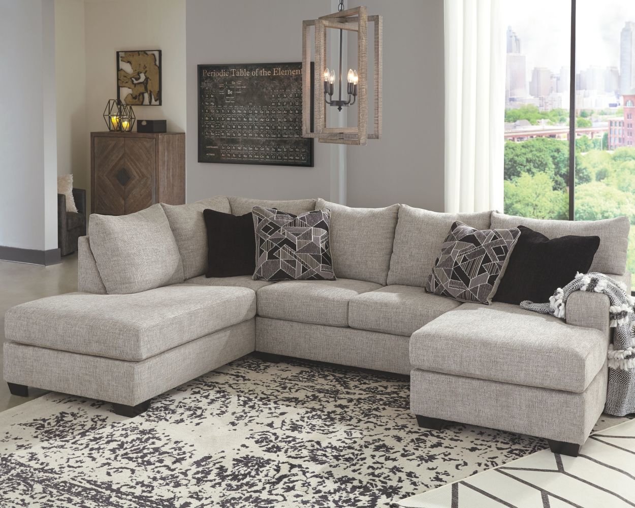 Megginson – Storm – 4 Pc. – Left Arm Facing Corner Chaise 2 Pc Sectional, Chair, Ottoman 96006/16/03/21/11