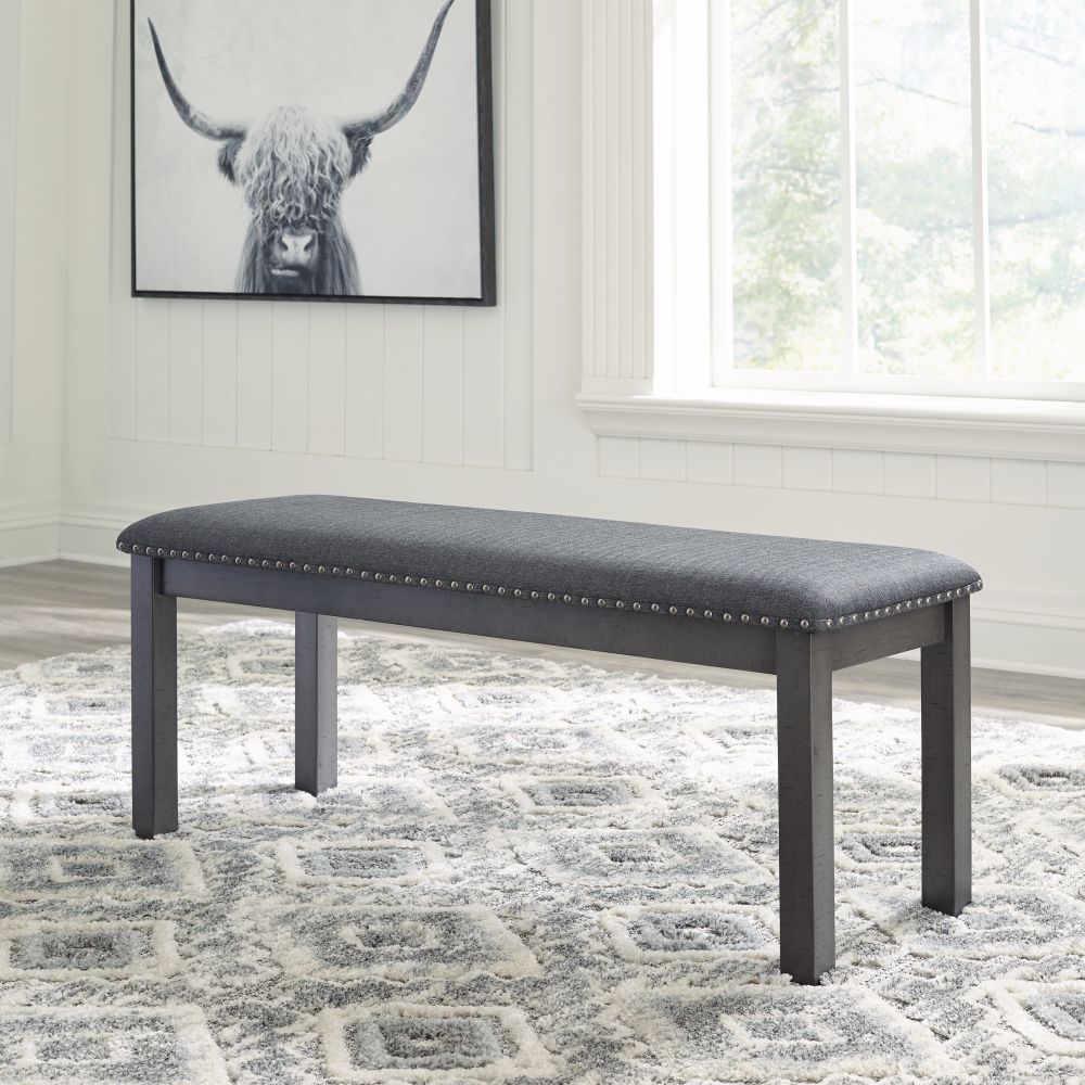 Myshanna – Gray – Upholstered Bench D629-00