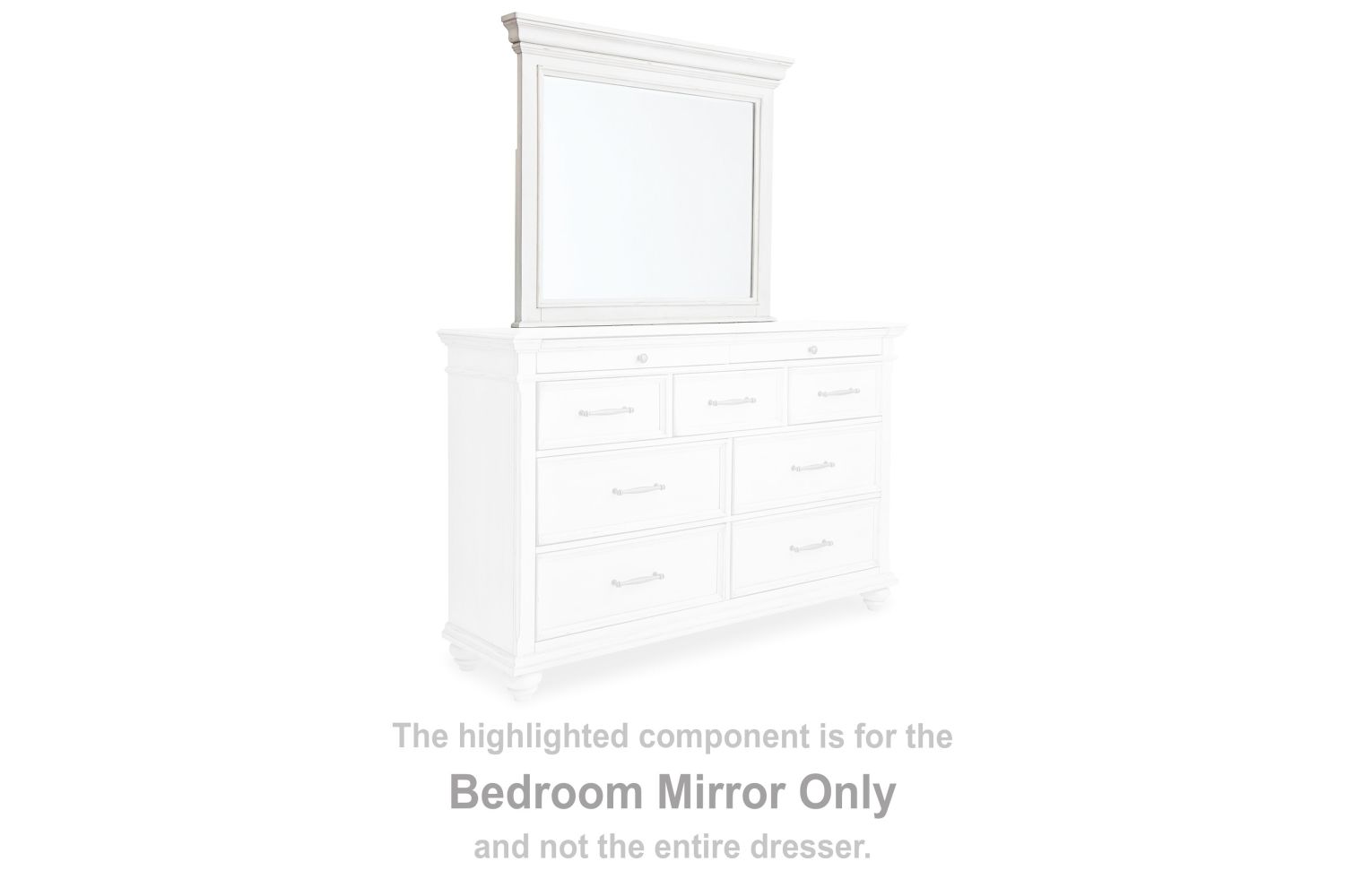Kanwyn – Whitewash – Bedroom Mirror B777-36