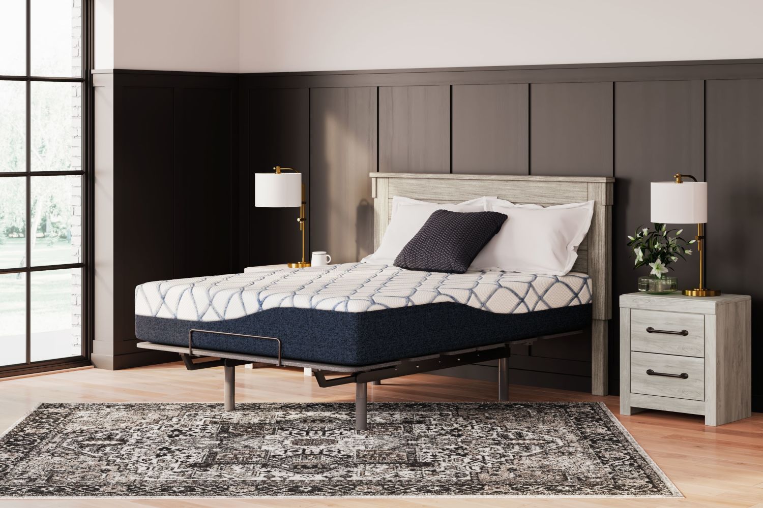 12 Inch Chime Elite 2.0 – White / Blue – Queen Mattress M42631