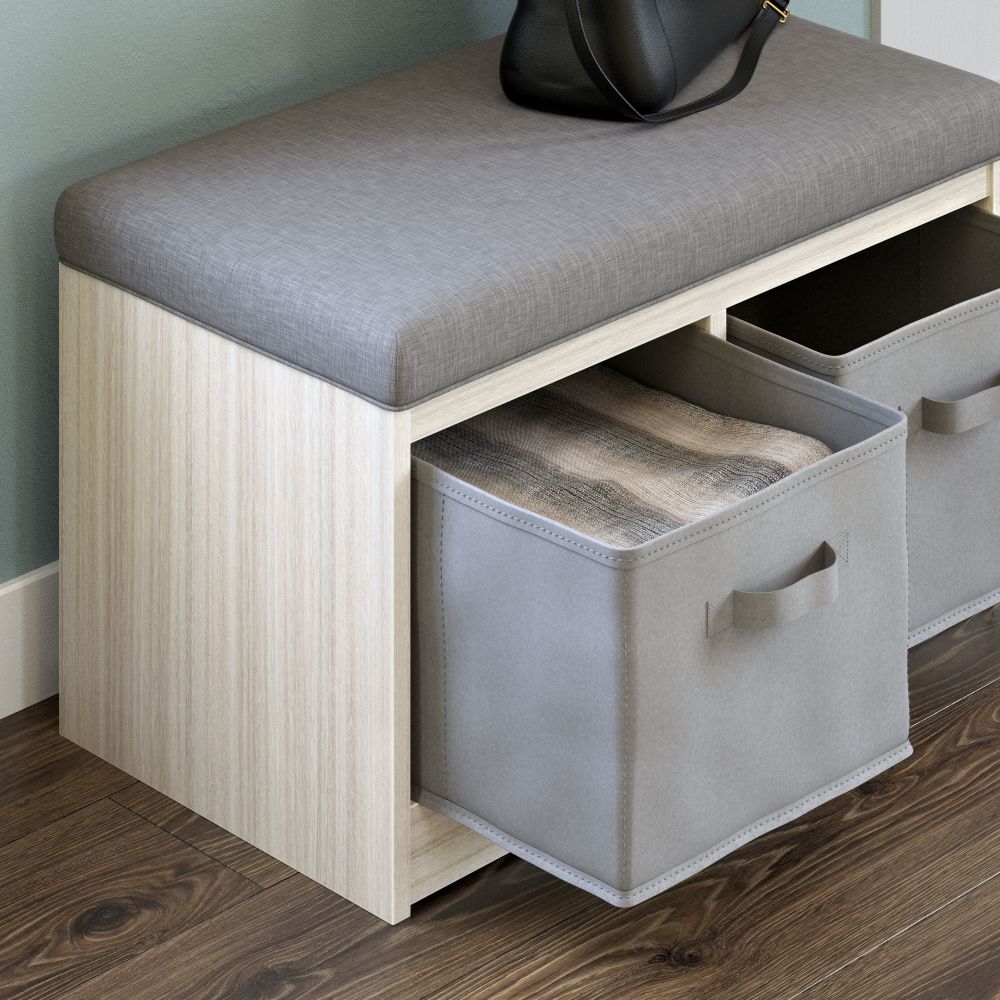 Blariden – Gray / Natural – Storage Bench A3000286