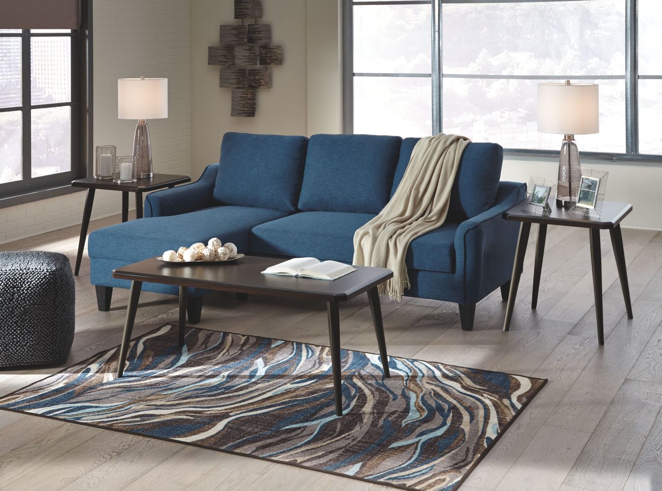 Jarreau – Blue – Sofa Chaise Sleeper 1150371