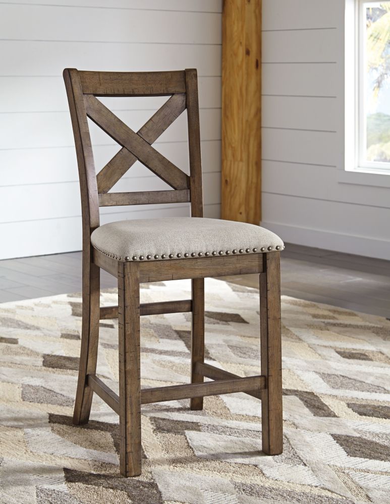 Moriville – Beige – Upholstered Barstool (Set of 2) D631-124
