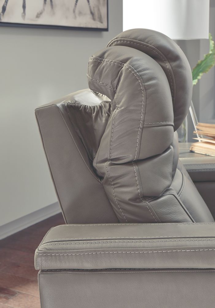 Boerna – Gray – Pwr Recliner/Adj Headrest 7360713