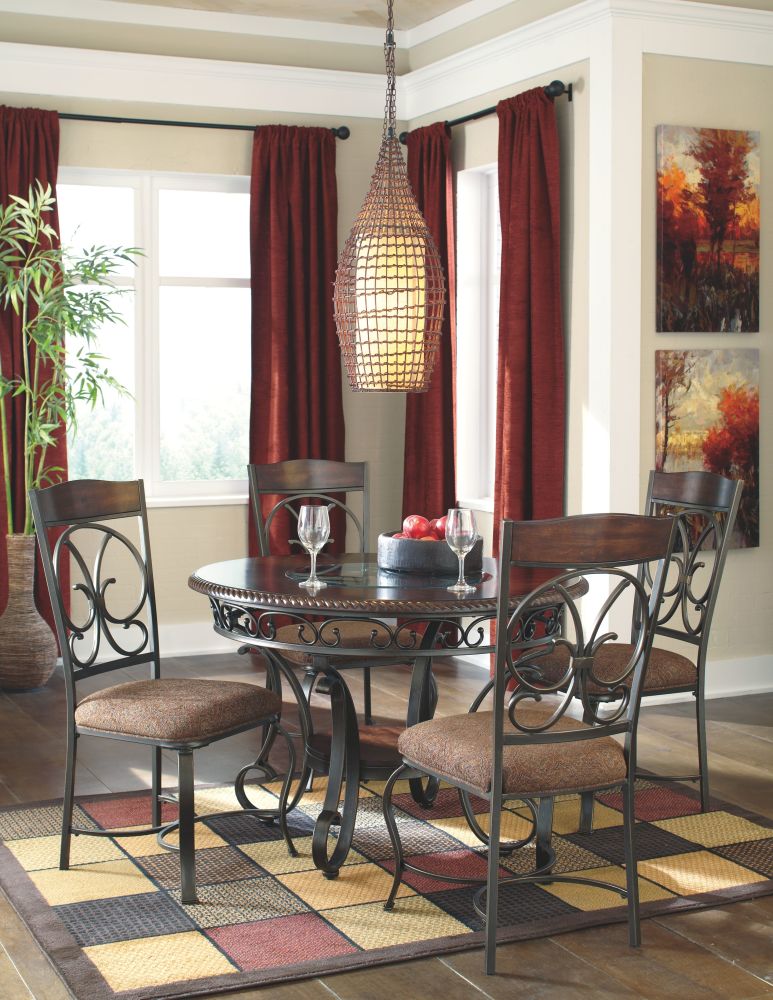Glambrey – Brown – Round Dining Room Table D329-15