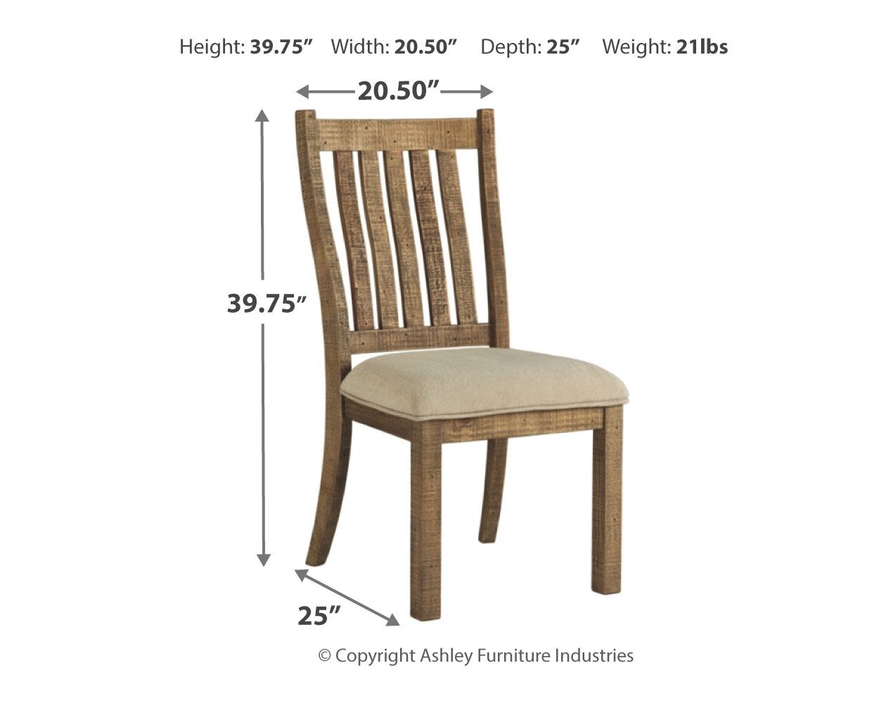 Grindleburg – Light Brown – Dining Uph Side Chair (Set of 2) D754-05