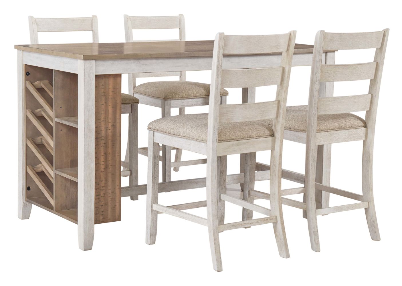 Skempton – White – Rectangular Counter Table With Storage D394-32