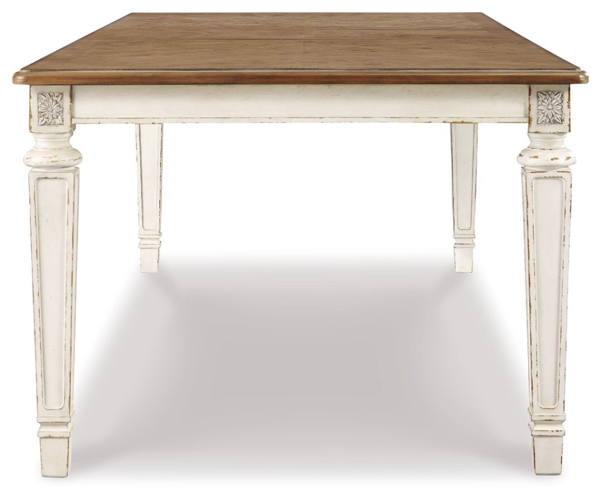 Realyn – Chipped White – Rectangular Dining Room Extension Table D743-45