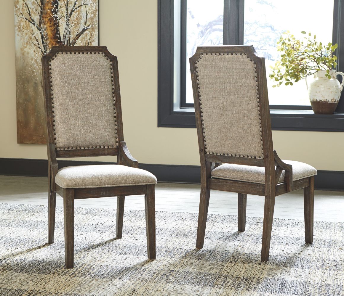 Wyndahl – Dark Brown – 8 Pc. – Extension Table, 4 Slatback Side Chairs, 2 Side Chairs D813/55T/55B/01(4)/02(2)