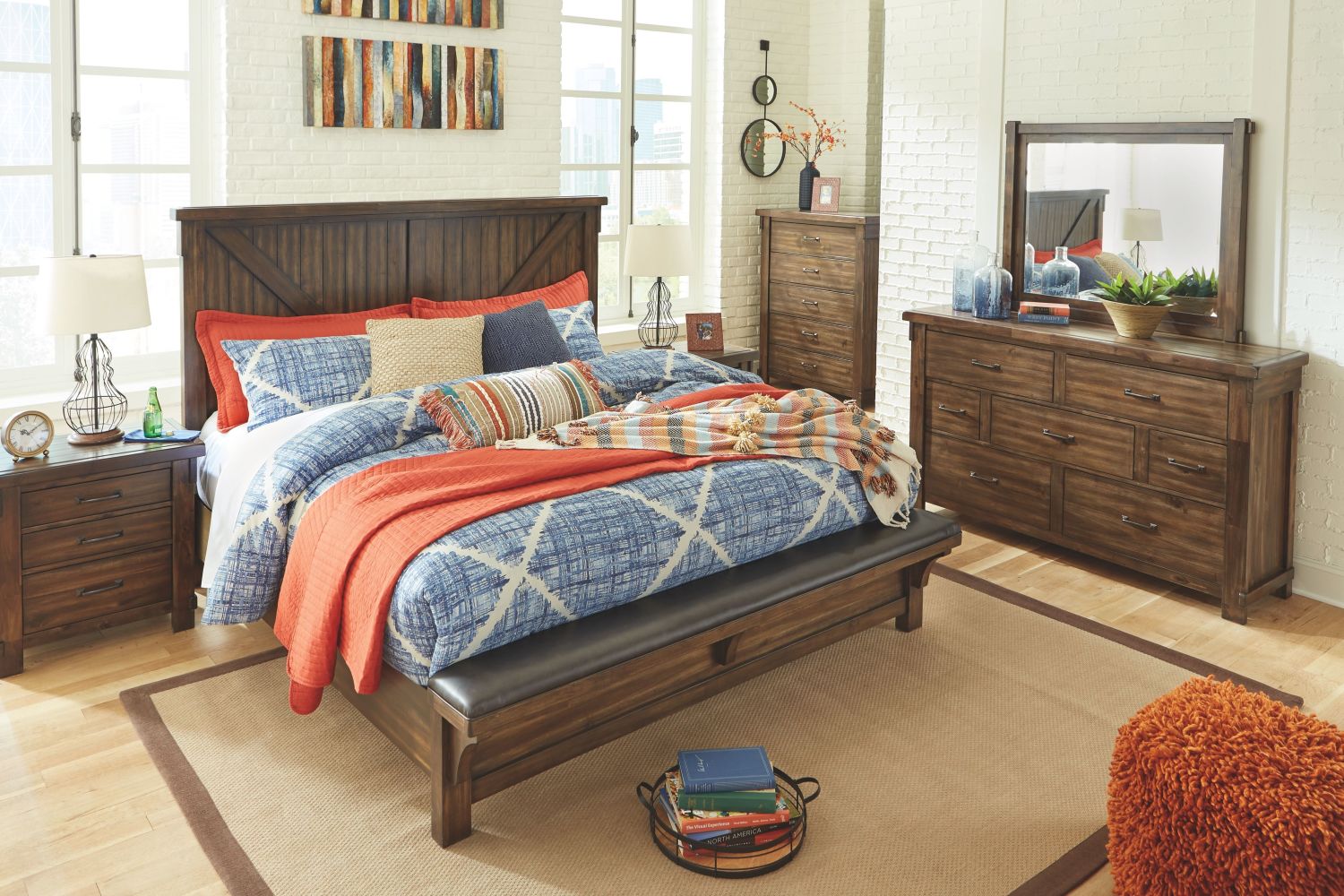 Lakeleigh – Brown – Queen Upholstered Bed B718/157/154/96