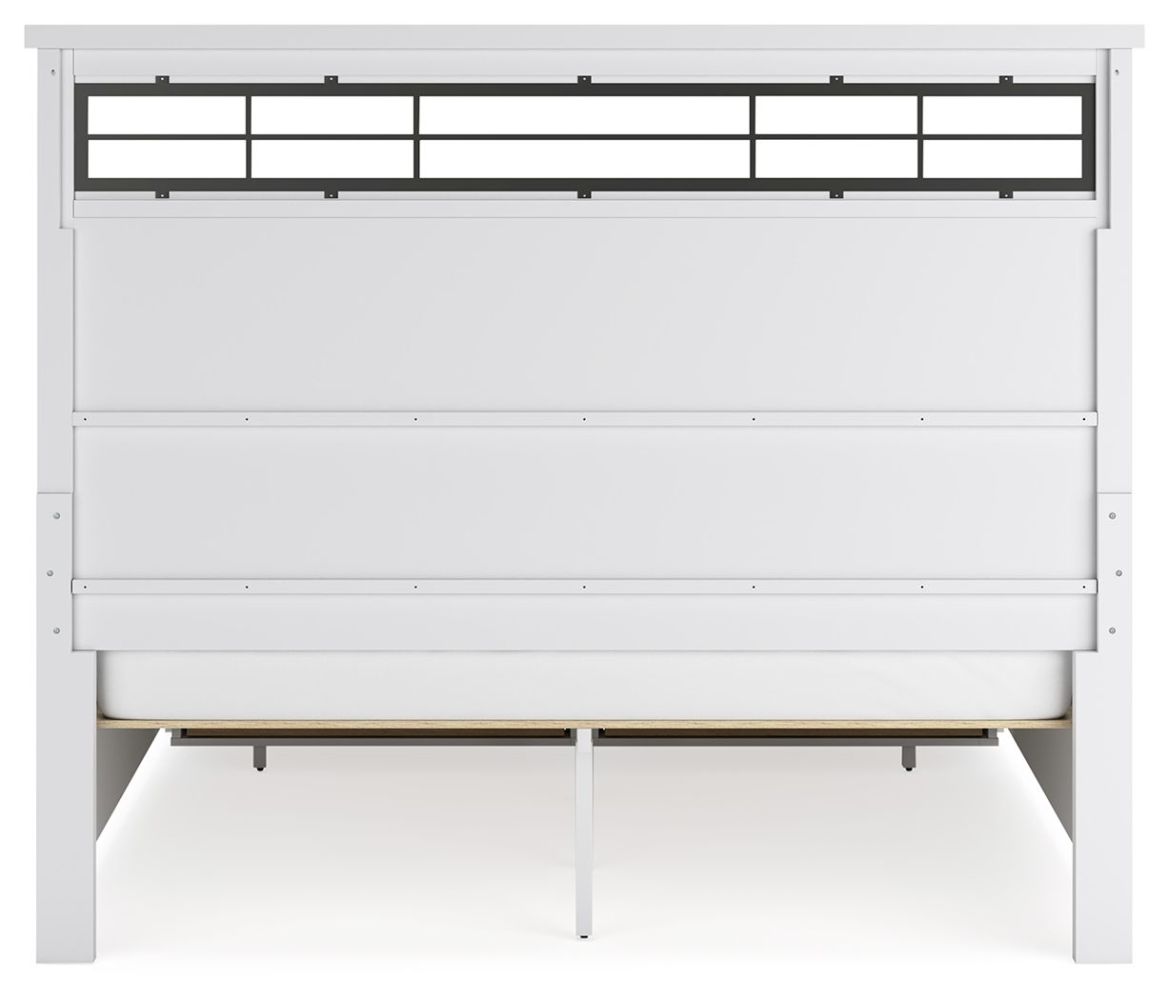 Ashbryn – White / Natural – California King Panel Storage Bed B844B5