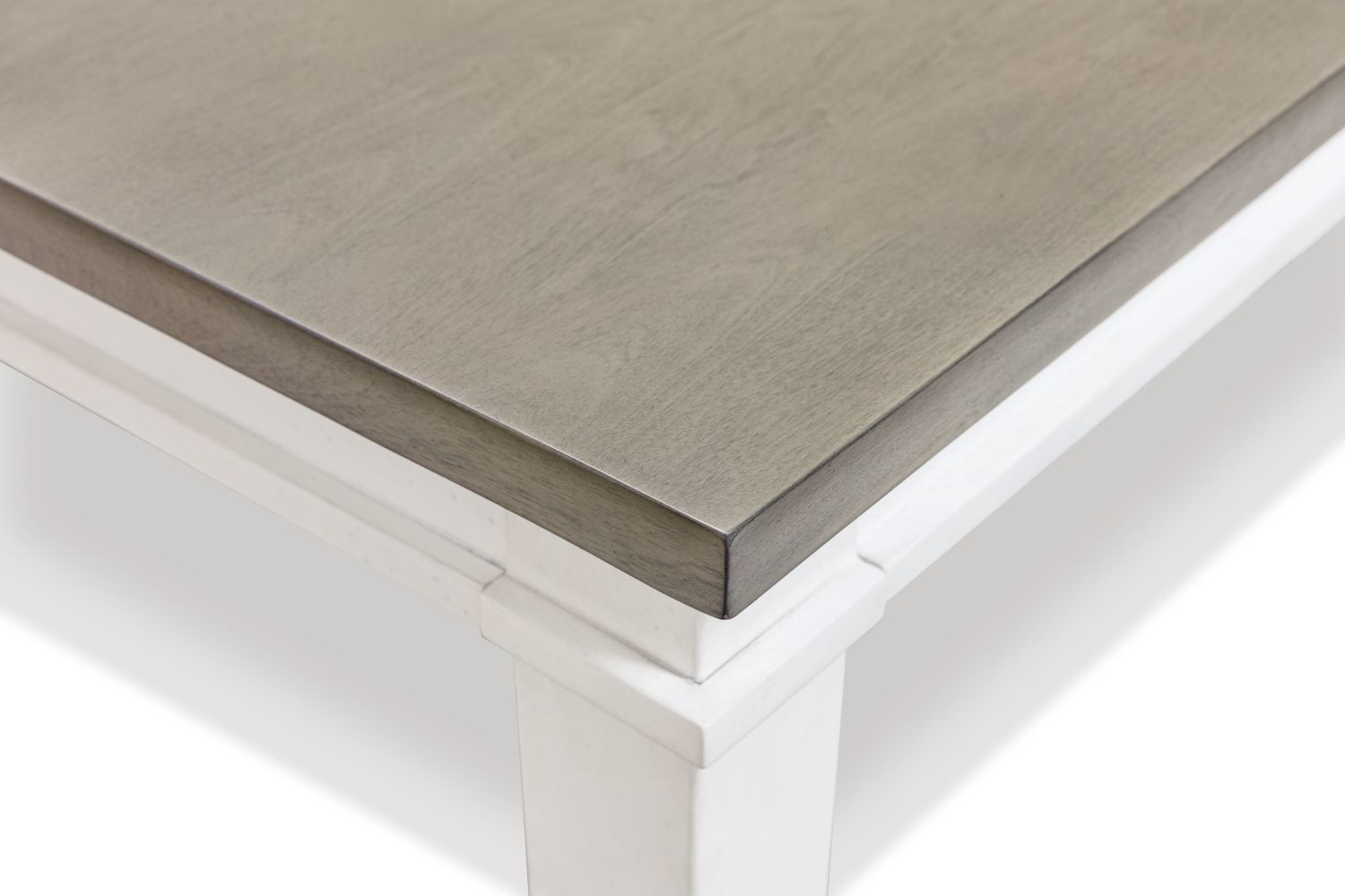 Nollicott – Whitewash / Light Gray – Rectangular Dining Room Butterfly Extension Table D597-35